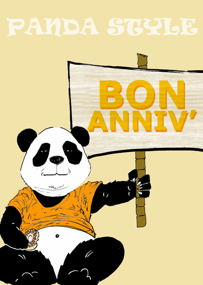 Carte Bon Anniv Panda Style : Envoyer une Carte 